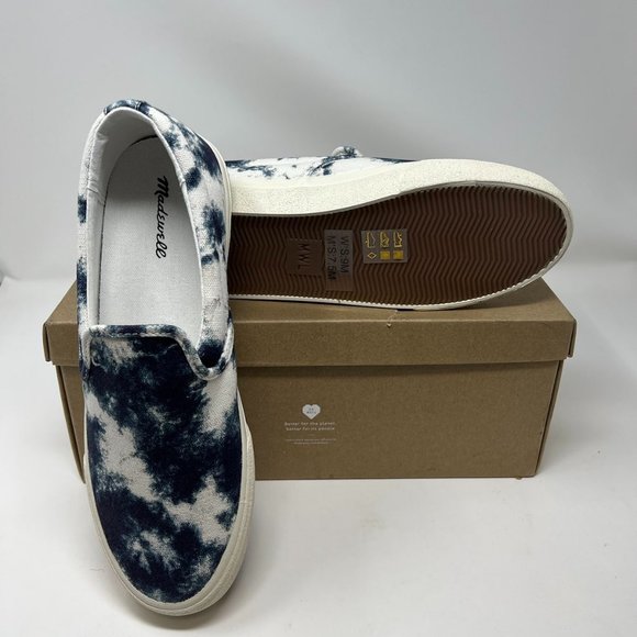 NIB Madewell Sidwalk Slip-On Sneakers in Tie Dye Printed Canvas Size 9 - Picture 3 of 4